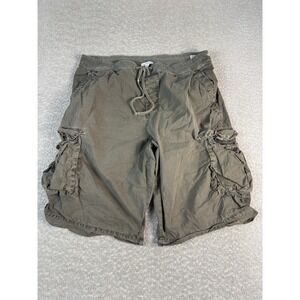 James Perse Shorts Mens‎ 5 Green Cargo Drawstring Elastic Waist Pockets